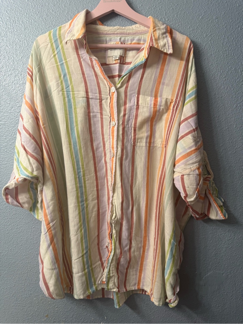 American Eagle AE Oversized Beach Shirt  size M